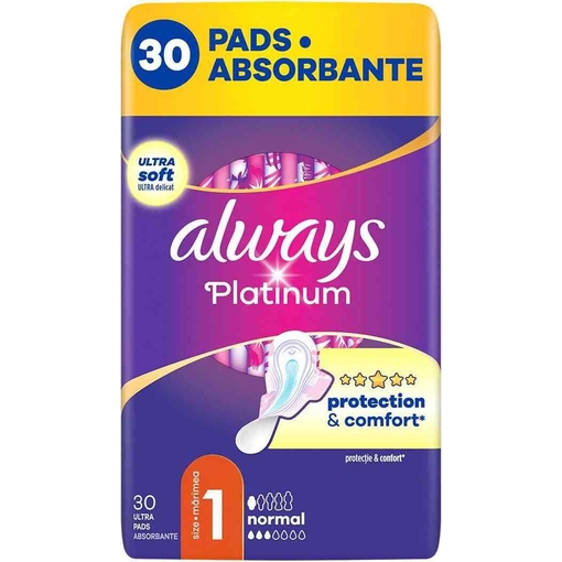 Product Always Σερβιέτες Platinum Normal Size 1 - 30τμχ base image