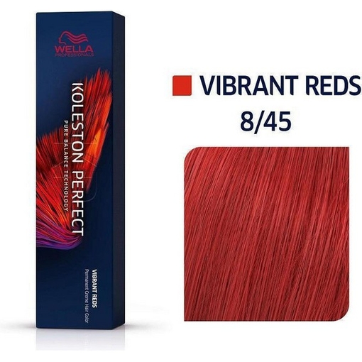 Product Wella Professionals Koleston Perfect Me+ Vibrant Reds 60ml | Απόχρωση 8/45 Ξανθό Ανοιχτό Κόκκινο Μαονί base image