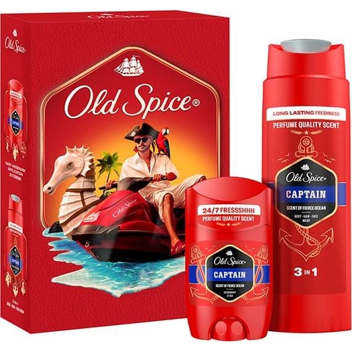 Product Old Spice Captain Modern Αποσμητικό Stick 50ml + 3-in-1 Αφρόλουτρο & Σαμπουάν 250ml base image