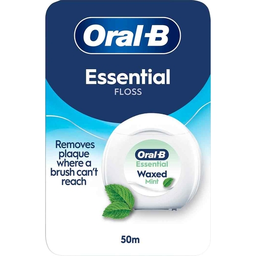 Product Oral B Essential Floss Κηρωμένο Οδοντικό Νήμα Μέντα 50m base image