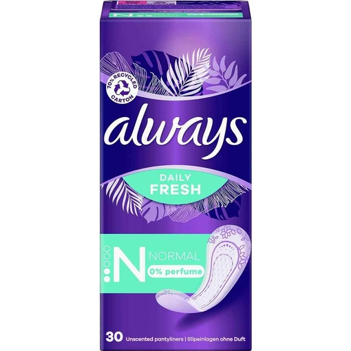 Product Always Σερβιετάκια Daily Fresh Normal - 30τμχ base image