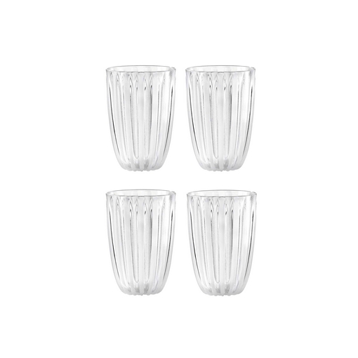 Product Guzzini Dolcevita Tube Glass 470ml - Set of 4 Pearlescent White base image