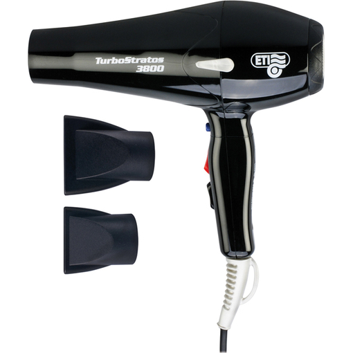 Product Eurostil Turbo Stratos 3800 Hair Dryer, Black, 2000–2400W base image