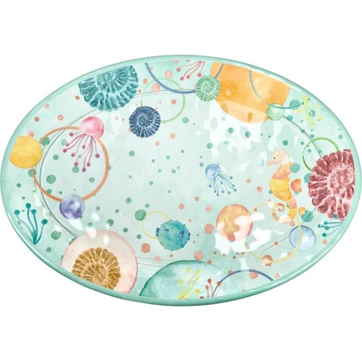Product Brandani Melamine Serving Plate Bollicine 50x35cm 0lt Multicolor base image