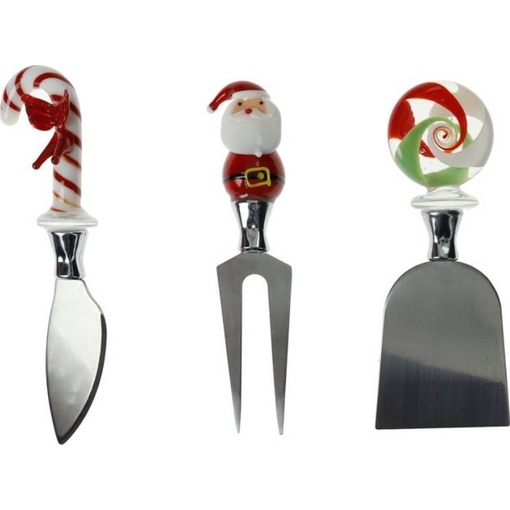 Product Brandani Christmas Set of 3 Cheese Knives With Christmas Patterns base image