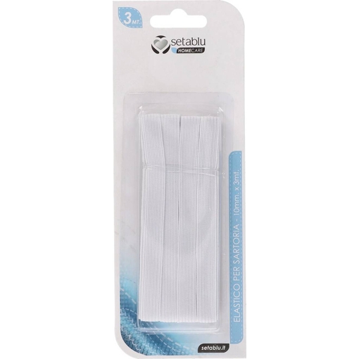 Product Setablu White Sewing Elastic Λευκό Λάστιχο Ραψίματος 10mm X 3m base image