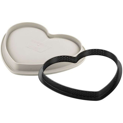 Product Silikomart Φόρμα Τάρτας Και Τσέρκι Καρδιά Mon Amour Φ22cm Beige Σιλικόνη base image