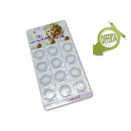 Product Setablu Λευκά Λεπτά Λαστιχάκια Μαλλιών 6 Τεμάχια base image