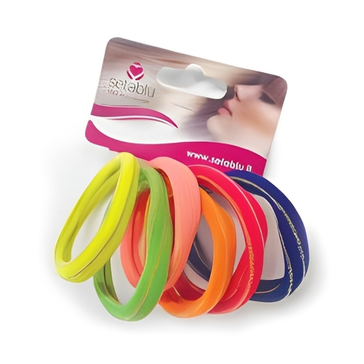 Product Setablu Φωσφοριζέ Χρωματιστά Λαστιχάκια Μαλλιών 6 Τεμάχια base image