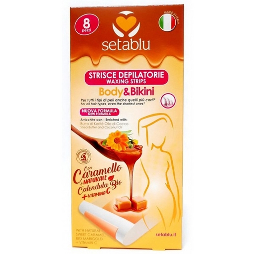Product Setablu Ταινίες Αποτρίχωσης για Σωμα και Μπικίνι με Άρωμα Καραμέλα 8τμχ base image