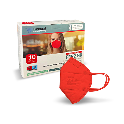 Product Setablu FFP2 Μάσκες Προστασίας Κόκκινες 10 Τεμάχια base image