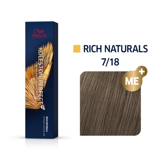 Product Wella Professionals Koleston Perfect Me+ Rich Naturals 60ml - Νο 7/18 Medium Blonde Ash Pearl / Ξανθό Σαντρέ Περλέ base image