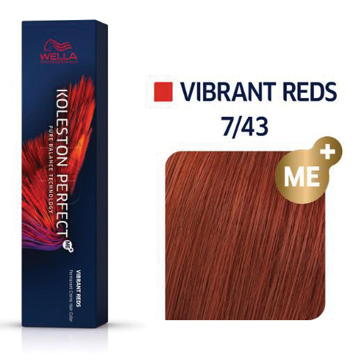 Product Wella Professionals Koleston Perfect Me+ Vibrant Reds 60ml - No 7/43 Ξανθό Κόκκινο Χρυσό base image