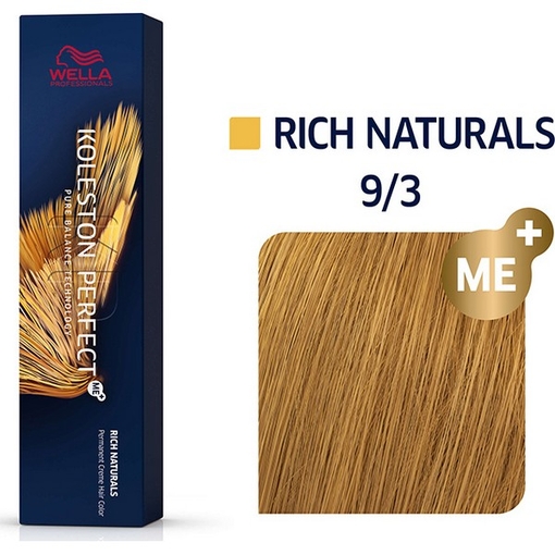 Product Wella Professionals Koleston Perfect Me+ Rich Naturals 60ml - No 9/3 Ξανθό Πολύ Ανοιχτό Χρυσό base image
