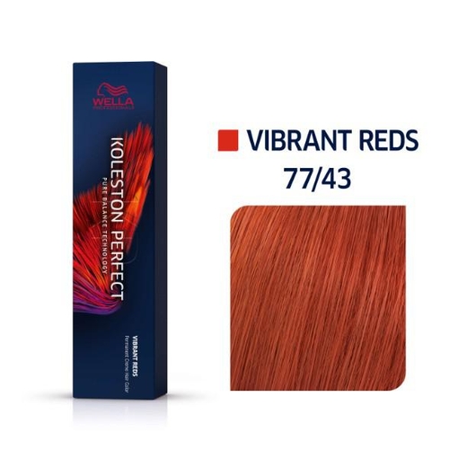 Product Wella Professionals Koleston Perfect Me+ Vibrant Reds 60ml - No 77/43 Έντονο Ξανθό Κόκκινο Χρυσό base image
