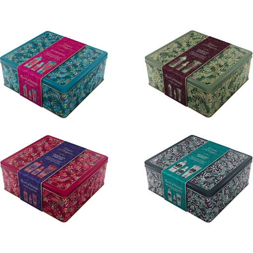 Product Tesori D'oriente Assorted Box Set in the Metal Box Fragrances Aromatic Bath Cream 500 Ml and Aromatic Perfume 100 Ml  base image