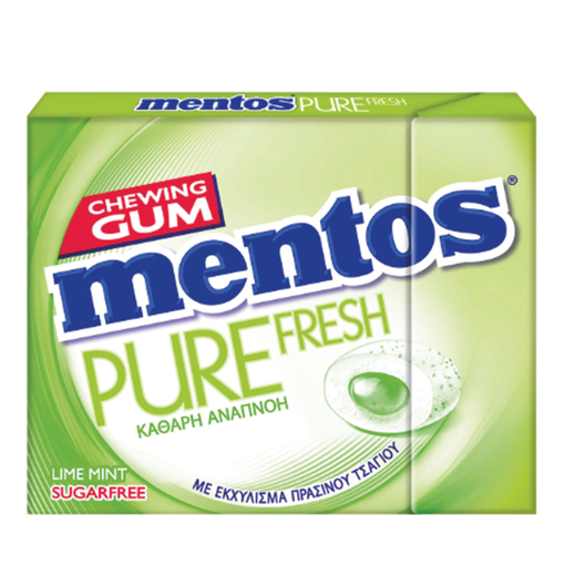 Product Mentos Τσίχλες Pure Fresh Lime Mint 30g base image