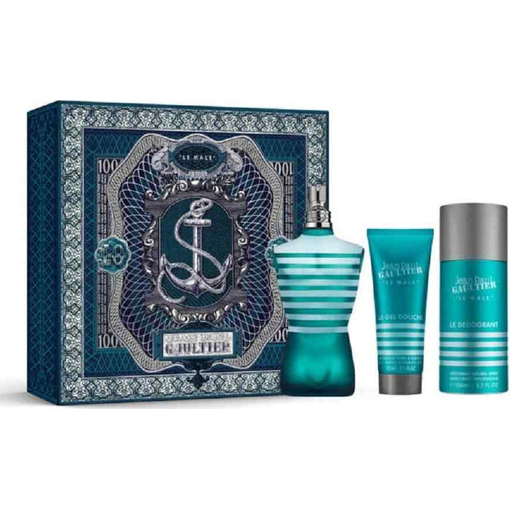 Product Jean Paul Gaultier Le Male Men's Fragrance Set: Eau de Toilette Spray 125ml & Shower Gel 75ml & Deodorant Spray 150ml base image