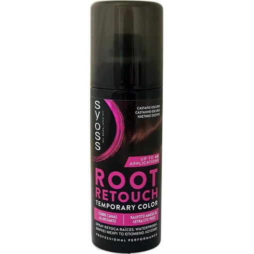 Product Syoss Root Retouch Color Σπρέι Προσωρινής Κάλυψης Ριζών 120ml - Καστανό Σκούρο base image