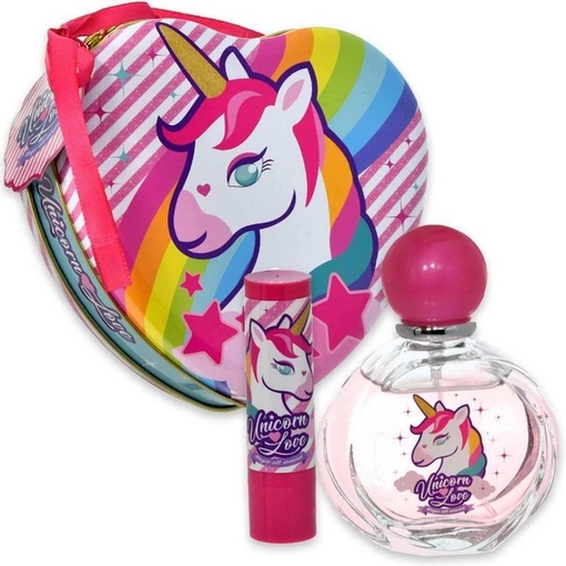 Product Unicorn Love Heart Tin Case Beauty Set base image