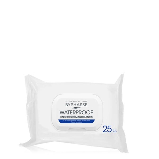 Product Byphasse Waterproof Make-up Remover Wipes Sensitive Ski 25 base image