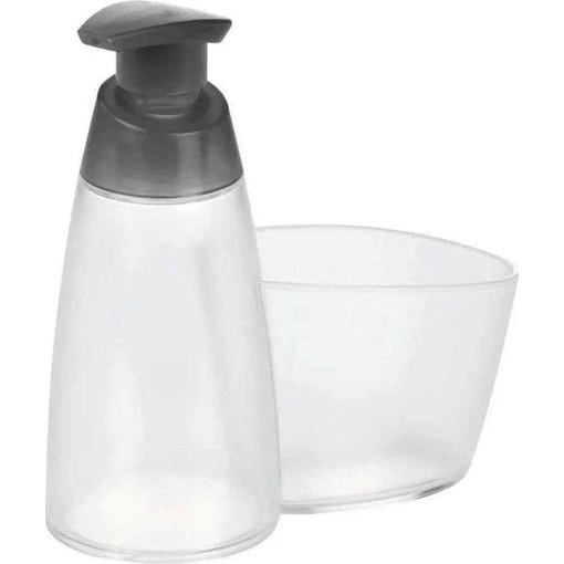 Product Tescoma Δοχείο Κρεμοσάπουνου και Θθήκη Σφουγγαριού Συνθετικό Cleankit 900614 18 x 7 x 15 cm 350ml Clear-Smoke base image