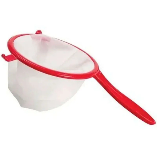 Product Tescoma Plastic colander with fine nylon sieve Presto F17x30cm Red base image