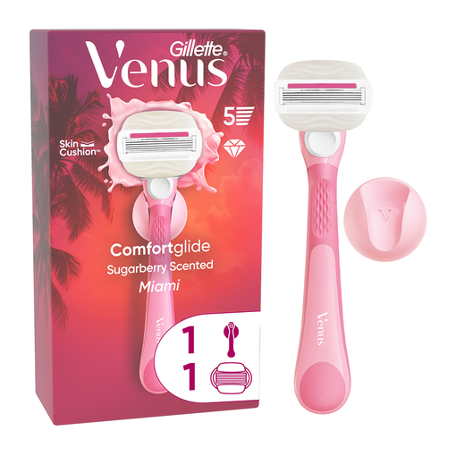 Product Gillette Venus Miami Ξυραφάκι + 1 Ανταλλακτικό + Κρεμαστή Βάση base image