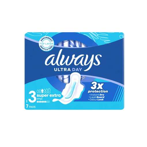 Product Always Ultra Day Super Extra Sanitary Pads 7 pcs base image