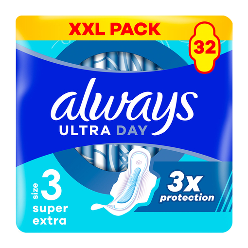 Product Always Ultra Super Extra Σερβιέτες Με Φτερά 32τμχ base image
