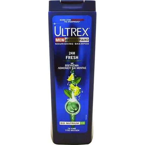 Product Ultrex Men Active Cool Σαμπουάν Για 24ωρη Φρεσκάδα 360ml base image