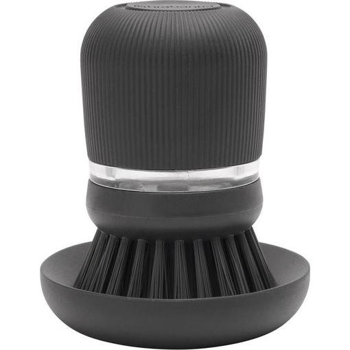 Product Brabantia Dish Brush With Plastic Liquid Container SinkSide 8.3 x 9.5 cm Dark Grey base image