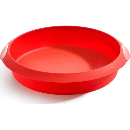 Product Lékué Φόρμα Κέικ Σιλικόνης Platinum Round 23x24x5cm 0,1kg Κόκκινη base image