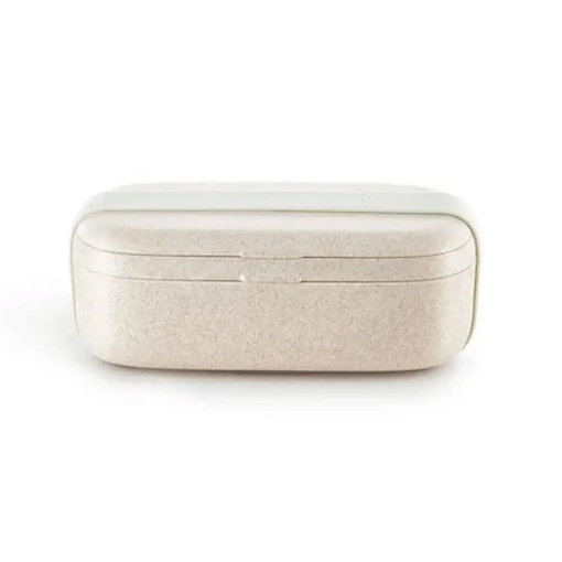 Product Lékué Food Container With Partition To Go Organic 19x10x6,2cm 500ml - Cream base image