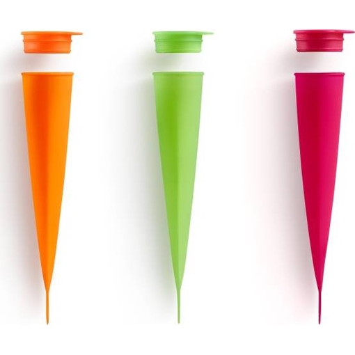 Product Lekue Φόρμες Παγωτού Σιλικόνης Ice Pop 2.4x4.9x4.2cm 90ml Πολύχρωμες base image