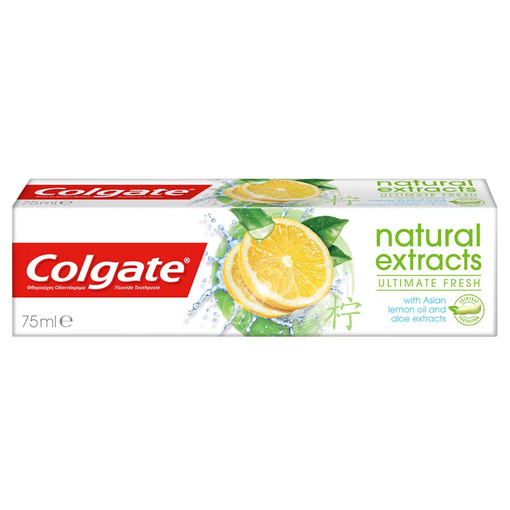 Product Colgate Natural Lemon Οδοντόκρεμα Fresh Lemon με Εκχύλισμα Αλόης 75 ml base image