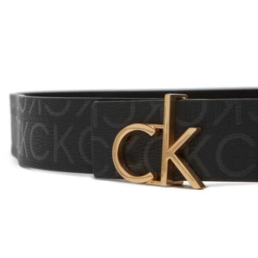 Product Calvin Klein Γυναικεία Λεπτή Δερμάτινη Reversible Ζώνη CK Buckle 30mm Μαύρη 90cm base image