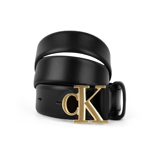 Product Calvin Klein Γυναικεία Λεπτή Δερμάτινη Ζώνη Με Μεταλλικό Logo Buckle 30mm Μαύρη 95cm base image