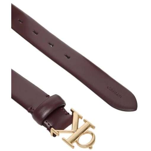 Product Calvin Klein Γυναικεία Λεπτή Δερμάτινη Ζώνη Με Μεταλλικό Logo Buckle 30mm Καφέ 85cm base image