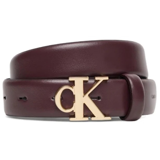 Product Calvin Klein Γυναικεία Λεπτή Δερμάτινη Ζώνη Με Μεταλλικό Logo Buckle 30mm Καφέ 95cm base image