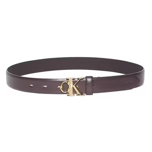 Product Calvin Klein Γυναικεία Λεπτή Δερμάτινη Ζώνη Με Μεταλλικό Logo Buckle 30mm Καφέ 95cm base image