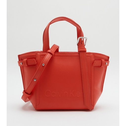 Product Calvin Klein Women's Minimal Hardware Mini Tote Bag Orange base image