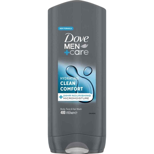 Product Dove Men+Care Clean Comfort Shower Gel Ανδρικό Αφρόλουτρο 400ml base image