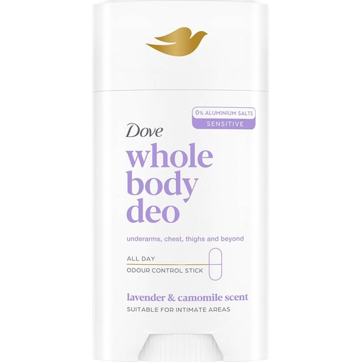 Product Dove Whole Body Deo Women’s Deodorant Stick Lavender & Chamomile 75ml base image