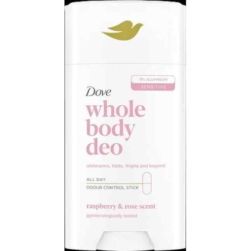 Product Dove Whole Body Deo Women’s Deodorant Stick Raspberry & Rose 75ml base image