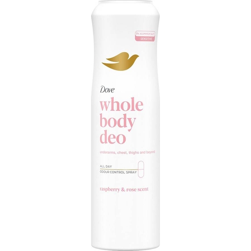 Product Dove Whole Body Deo Sensitive Spray Raspberry & Rose Scent Αποσμητικό Σώματος 150ml base image