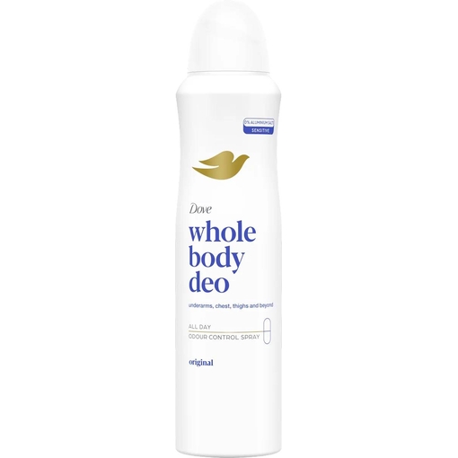 Product Dove Whole Body Deo Sensitive Spray Original Scent Αποσμητικό Σώματος 150ml base image