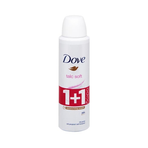 Product Dove Talc Soft 48h Anti-Perspirant Spray Deodorant Spray 2x150ml 1+1 base image