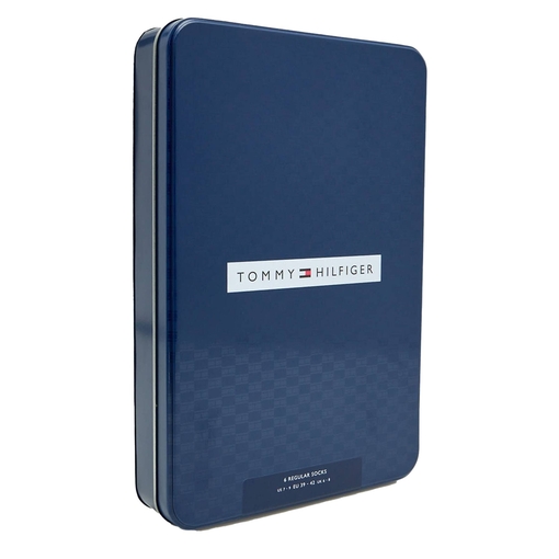 Product Tommy Hilfiger Ανδρικές Κάλτσες TH Σετ 6τμχ σε Κουτί Δώρου - Σκούρο Γκρι/Μαύρο base image