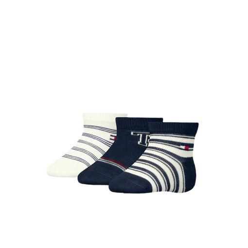 Product Tommy Hilfiger Βρεφικές Κάλτσες TH Σετ 3τμχ - Άσπρο/Navy Μπλε base image